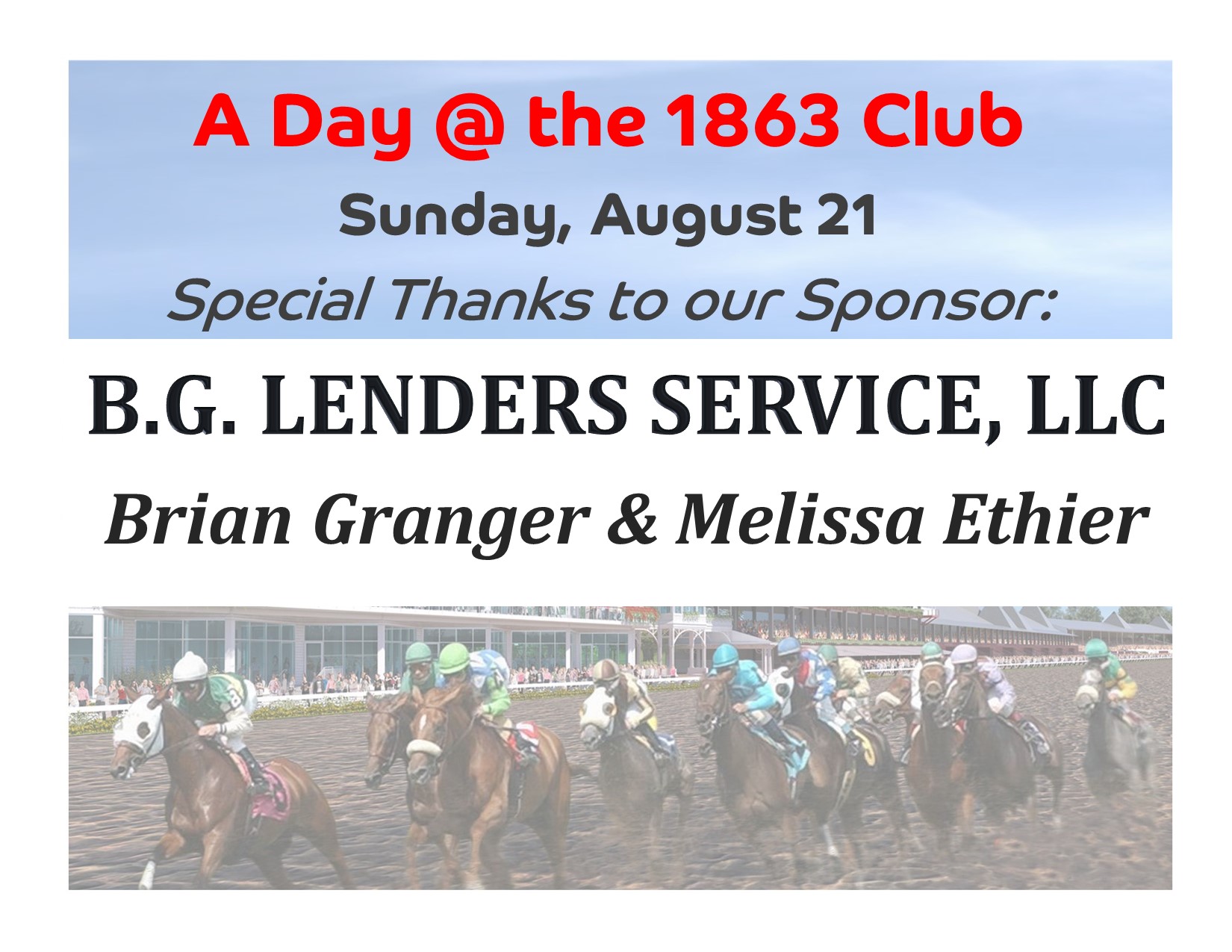 B.G. LENDERS SERVICE, LLC Thank you image